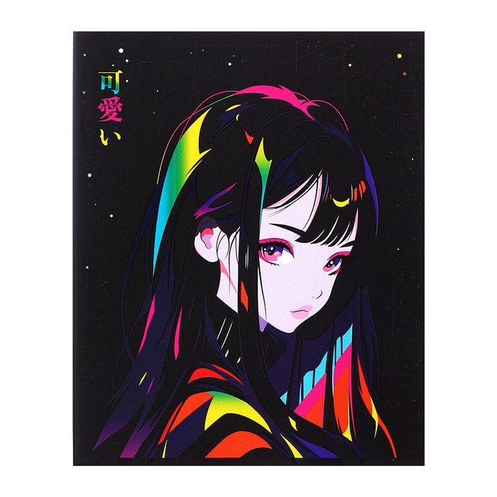 Тетрадь 48 листов в клетку Calligrata Тетрадь 48 листов в клетку Calligrata "Яркий акцент", картонная обложка, матовая ламинация + выборочный УФ-лак, блок офсет МИКС