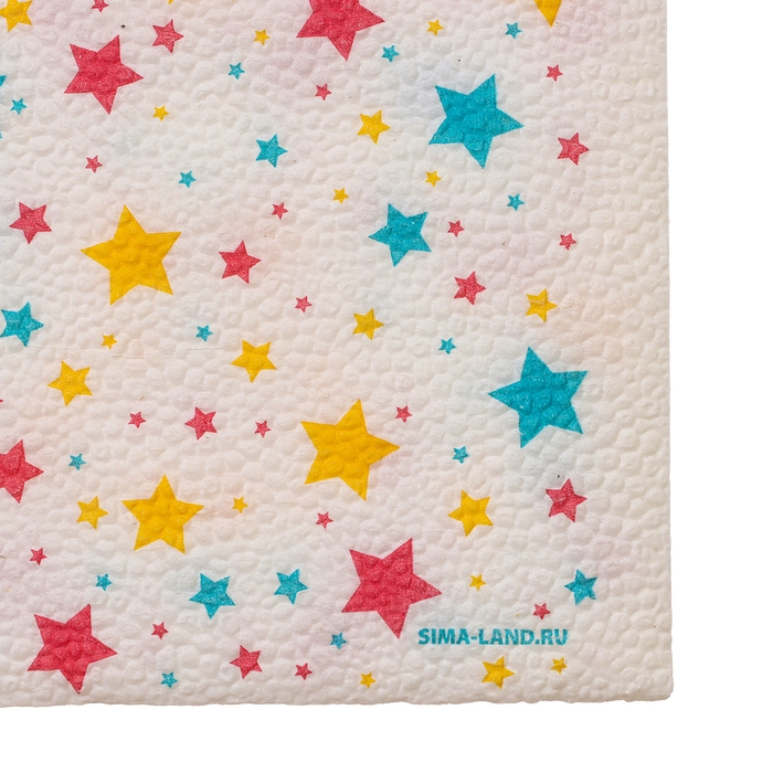 Салфетки бумажные однослойные Салфетки бумажные однослойные "Звезды", 24х24 см, набор 20 шт.