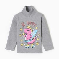 Водолазка для девочек, цвет серый меланж, рост 86 см Водолазка для девочек, цвет серый меланж, рост 86 см