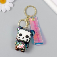 Брелок пластик, резина с карабином, ремешком "Медведь-робот" бензиновый 2,7х4,5х6 см Брелок пластик, резина с карабином, ремешком "Медведь-робот" бензиновый 2,7х4,5х6 см