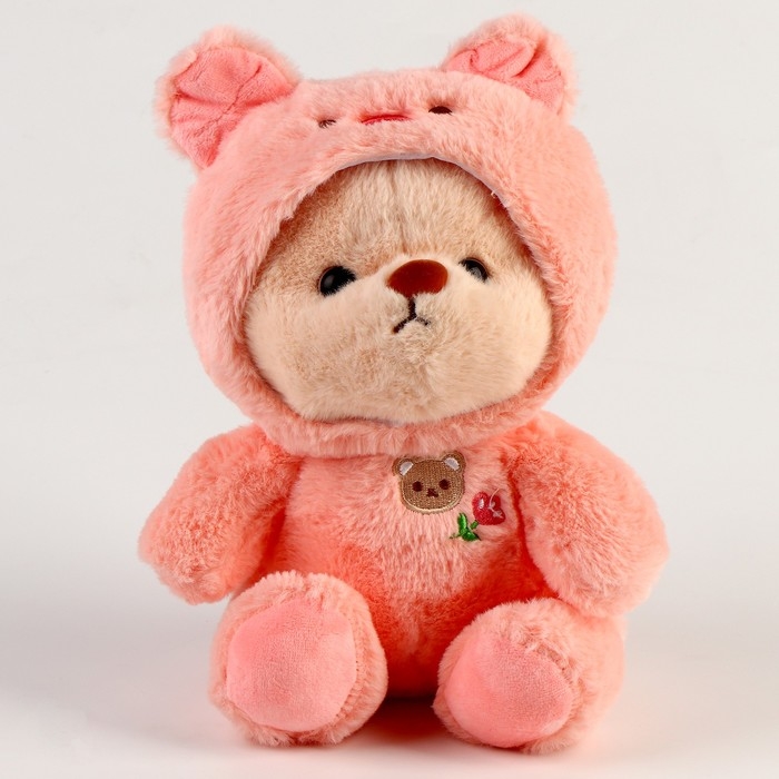 Мягкая игрушка &laquo;Медвежонок&raquo; в костюме, 23 см, цвет розовый