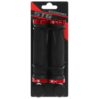 Грипсы STG HL-G202, 130 мм, цвет чёрный/красный Грипсы STG HL-G202, 130 мм, цвет чёрный/красный