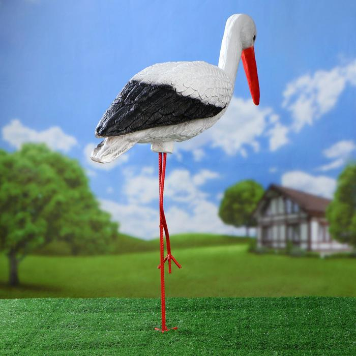 Садовая фигура "Аист" большой 85&times;65&times;22см