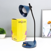 Настольная лампа "Парасоль" LED, от USB/АКБ 6 Вт сенсор 3000-6000 синий 14х10х37 см RISALUX 1006342 Настольная лампа "Парасоль" LED, от USB/АКБ 6 Вт сенсор 3000-6000 синий 14х10х37 см RISALUX 1006342