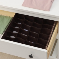 Органайзер для хранения белья Доляна &laquo;Браун&raquo;, 24 ячейки, 30&times;33&times;10 см, цвет коричневый