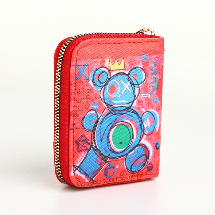 Кошелёк на молнии, цвет красный Кошелёк на молнии, цвет красный