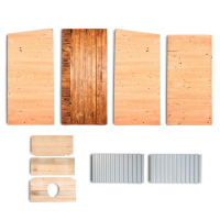 Туалет дачный, деревянный, 202 &times; 118 &times; 120 см, 3-го сорта, &laquo;МегаЭконом&raquo;