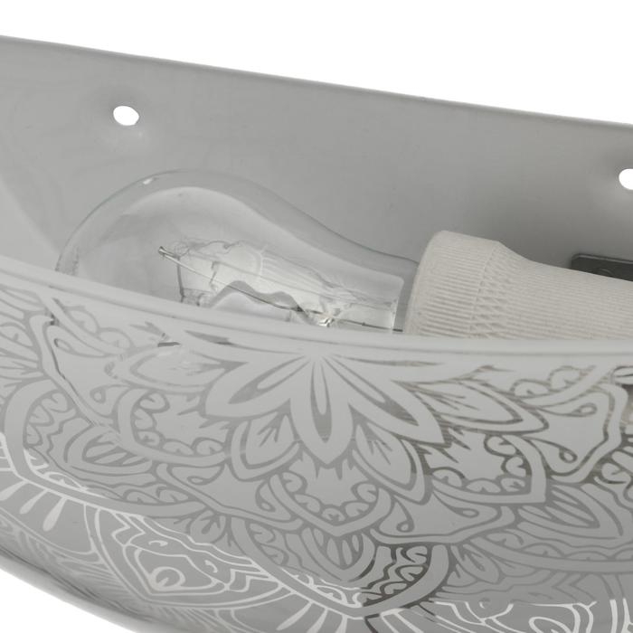 Светильник Светильник "Индия" моллир., 1х60Вт Е27, хром, d=30 см, h=5,5 см