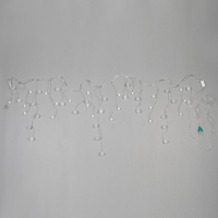 Гирлянда &laquo;Бахрома&raquo; 1.8 &times; 0.5 м с насадками &laquo;Ёжики&raquo;, IP20, прозрачная нить, 48 LED, свечение мульти (RG/RB), мигание, 220 В