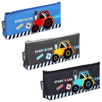 Пенал школьный на молнии "Трактор", микс Пенал школьный на молнии "Трактор", микс