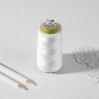Нитки 40/2, 1500 м, цвет белый Нитки 40/2, 1500 м, цвет белый