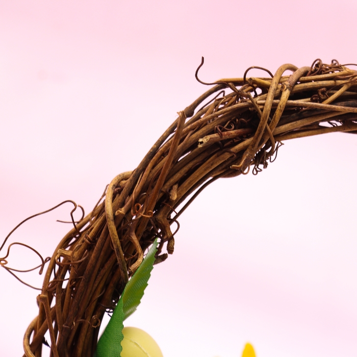 Декоративный пасхальный венок Декоративный пасхальный венок "Курочка и цыплята" 8х15х15 см