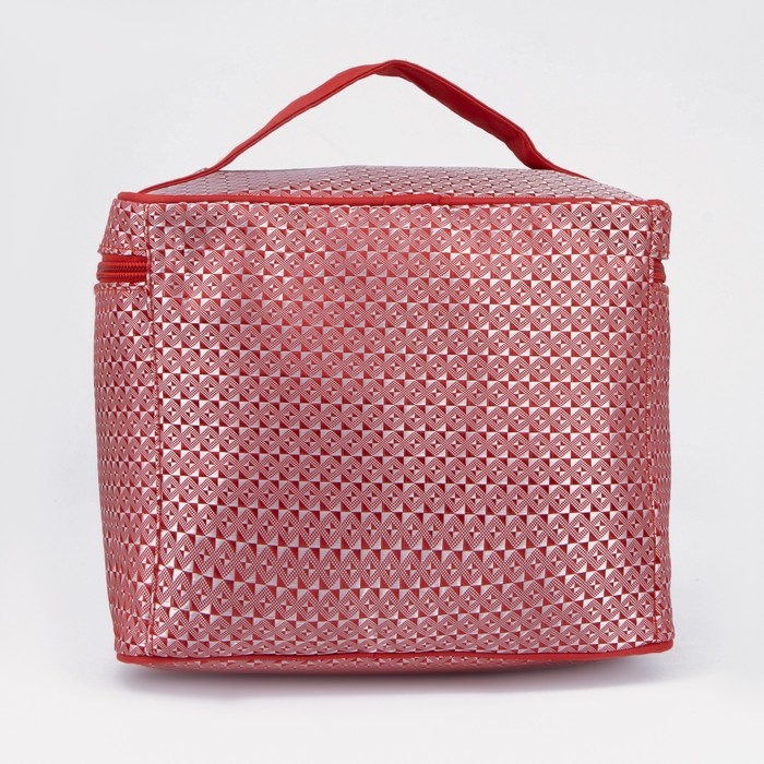 Косметичка на молнии, с зеркалом, цвет красный Косметичка на молнии, с зеркалом, цвет красный