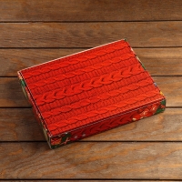 Новый год. Коробка сборная крышка-дно с окном, "Исполнения желаний 2", 26 х 21 х 4 см.