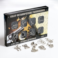 Головоломка металлическая &laquo;Загадки детективов&raquo; набор 8 шт.