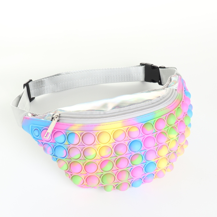 Сумка поясная детская на молнии &laquo;Выбражулька&raquo;, pop it, цвет разноцветный