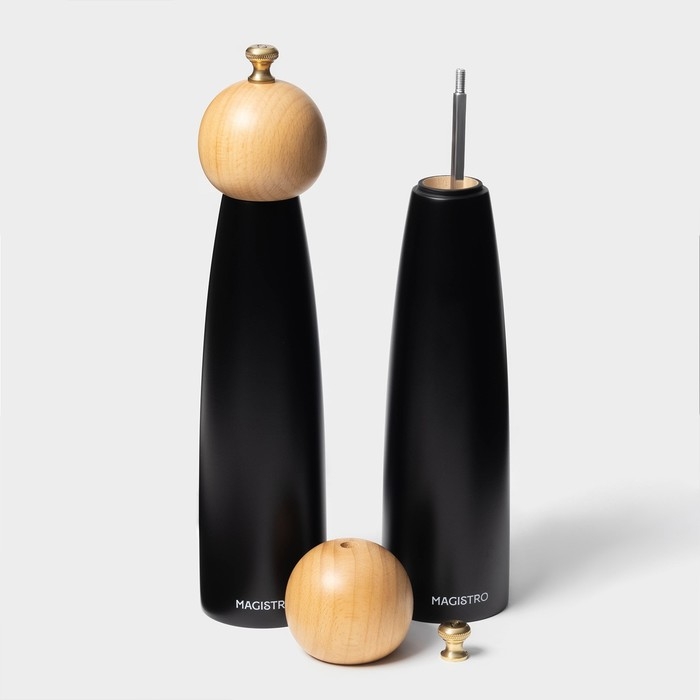 Набор мельниц для специй "Ollander" 2 шт. 27см, цвет черный