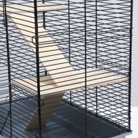 Клетка для шиншиллы (2 деревянные полки), 58 х 40 х 90 см микс цветов Клетка для шиншиллы (2 деревянные полки), 58 х 40 х 90 см микс цветов