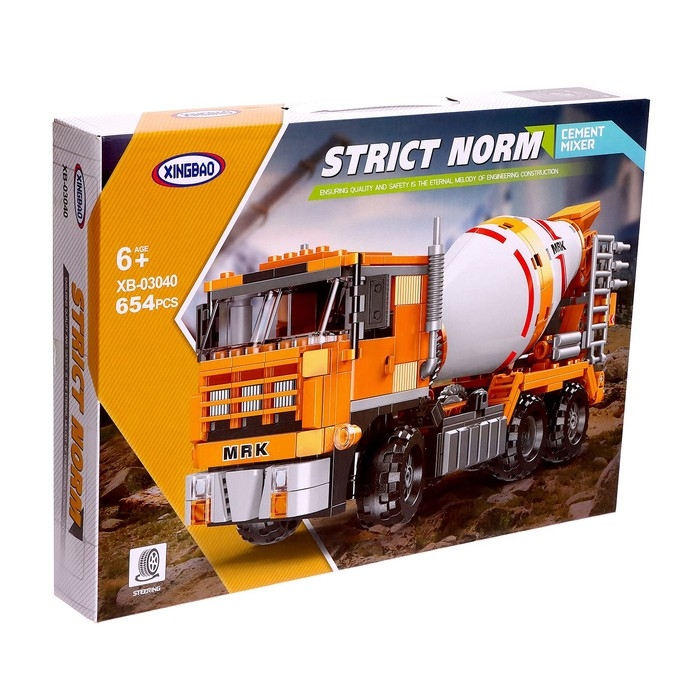 Конструктор Техно &laquo;Бетономешалка&raquo;, 654 детали