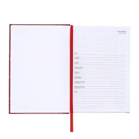 Ежедневник датированный 2025 года, deVENTE. Flag, Attomex. Arkona, твердая обложка бумвинил с поролоном, ляссе, блок 70 г/м2, красный