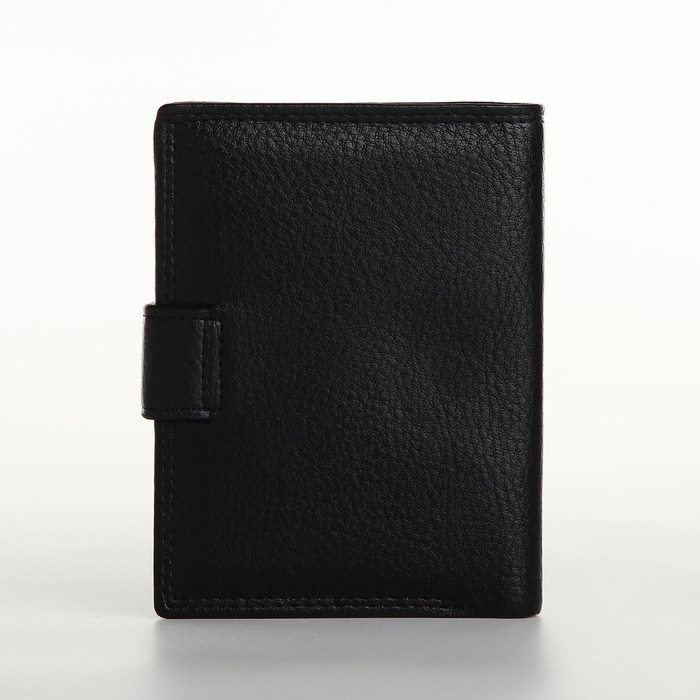 Портмоне мужское на магните 3 в 1, отдел для автодокументов, паспорта, цвет чёрный Портмоне мужское на магните 3 в 1, отдел для автодокументов, паспорта, цвет чёрный