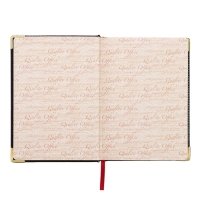 Ежедневник недатированный А5+, 136 листов Sidney Nebraska, твёрдая обложка, искусственная кожа, золотой срез, золотые уголки, чёрный