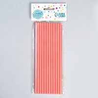 Трубочки для коктейля, набор 12 шт., цвет розовый Трубочки для коктейля, набор 12 шт., цвет розовый