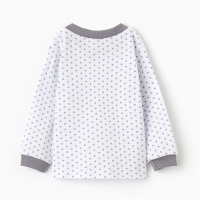 Лонгслив с длинным рукавом цвет серый горох, рост 80