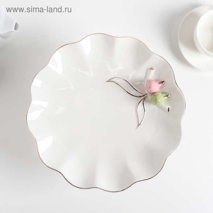 Подставка для десертов керамическая «Колибри», d=25 см Подставка для десертов керамическая «Колибри», d=25 см