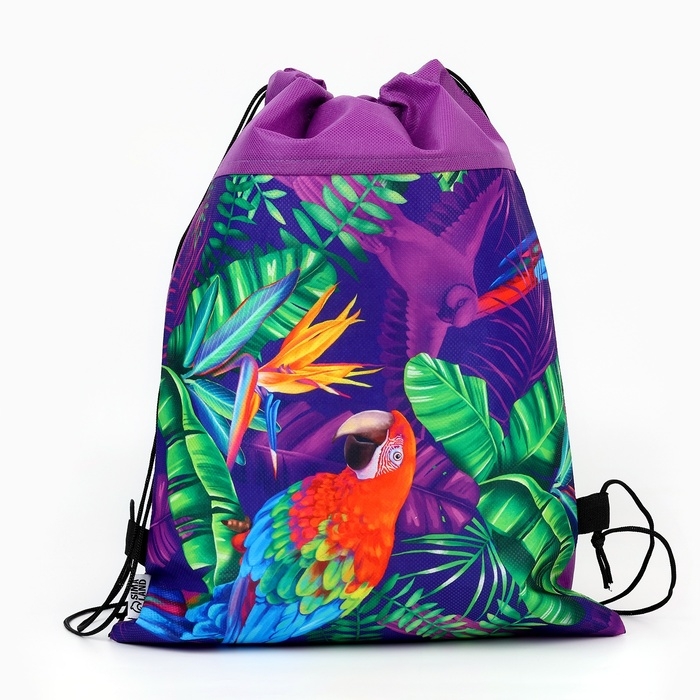 Мешок для обуви &laquo;Яркие тропики&raquo; нетканное полотно, размер 30 х 40 см