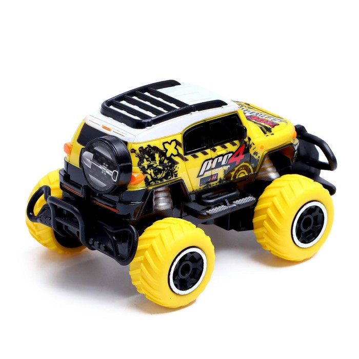 Джип радиоуправляемый &laquo;Граффити&raquo;, работает от батареек, цвет жёлтый