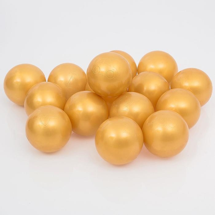 Набор шаров для сухого бассейна 500 шт, цвет: золотистый Набор шаров для сухого бассейна 500 шт, цвет: золотистый
