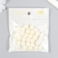 Бусины для творчества пластик "Барашковый жемчужный физалис" набор 30 шт 1,1х1,1х1,1 см Бусины для творчества пластик "Барашковый жемчужный физалис" набор 30 шт 1,1х1,1х1,1 см