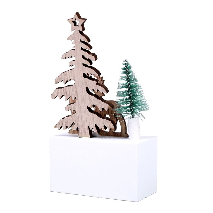 Вечный календарь &laquo;Ёлки и олени&raquo; 7 &times; 3,5 &times; 13 см