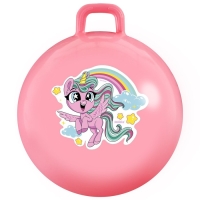 Мяч-прыгун с ручкой ZABIAKA &laquo;Единорожка&raquo;, d=55 см, 480 г, цвет розовый