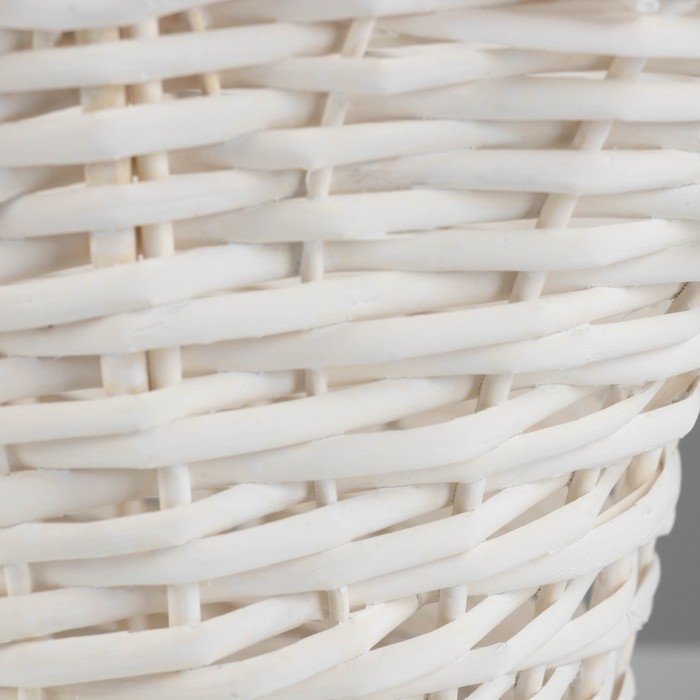 Набор корзин, 47х37х23/22/46 см, 40х31х20/19/41 см, 33х26х17/16/36 см, ива, белый