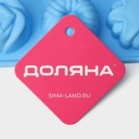 Форма для выпечки Доляна «Немецкий кекс, роза», силикон, 16×21 см, 12 ячеек (d=4,2 см), цвет голубой Форма для выпечки Доляна «Немецкий кекс, роза», силикон, 16×21 см, 12 ячеек (d=4,2 см), цвет голубой