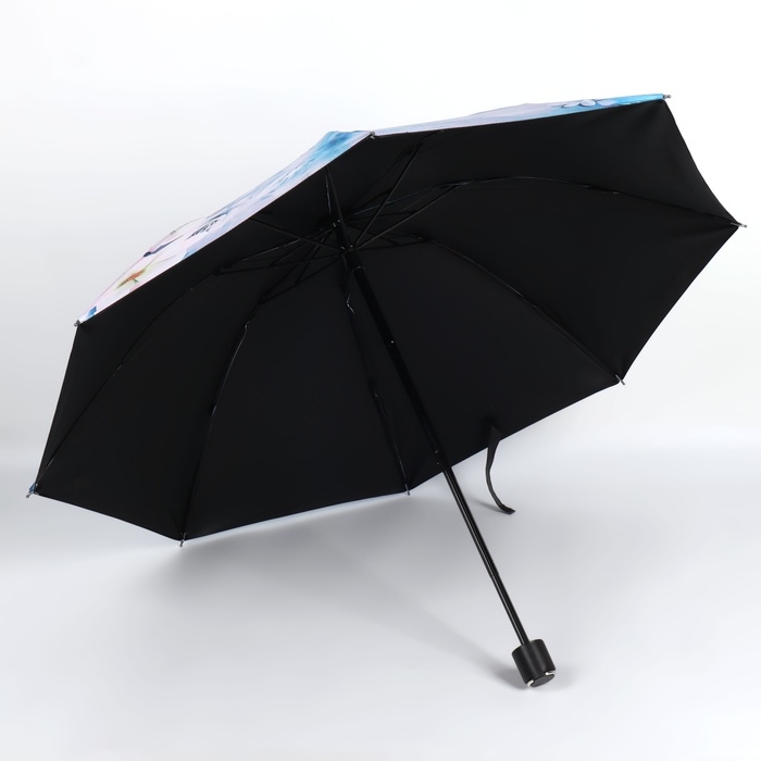 Зонт механический &laquo;Воздушные цветы&raquo;, эпонж, 4 сложения, 8 спиц, R = 48/55 см, D = 110 см, цвет МИКС