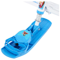 Снегокат &laquo;Маша и медведь&raquo;, СММ2, со спинкой и ремнём безопасности,цвет голубой/белый