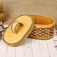 Хлебница плетеная 25&times;17&times;21 см, береста