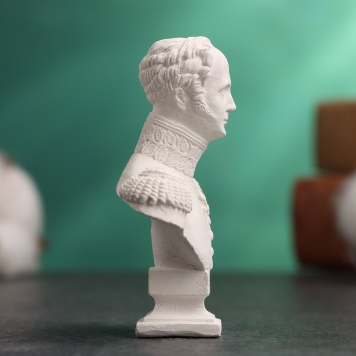 Бюст Бюст "Император Александр I" белый, 5х2х6,5см