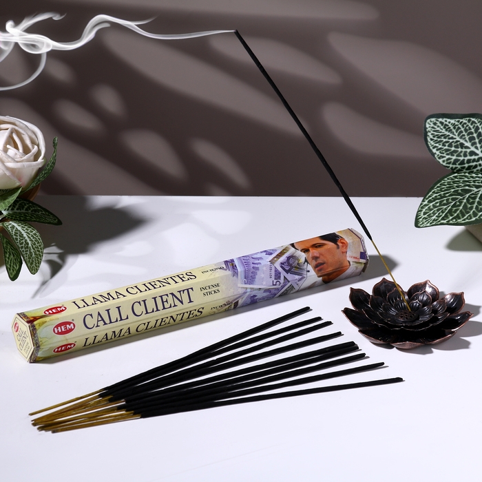 Благовония HEM Благовония HEM "Call Clients . Привлечение Клиентов", 20 палочек в упаковке, шестигранник
