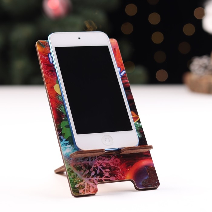 Подставка под телефон Подставка под телефон "Весёлого Нового Года!" символ года, колокольчик