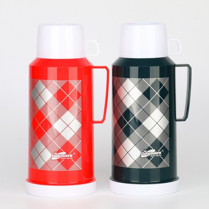 Термос 1.8 л, со стеклянной колбой, сохраняет тепло 10 ч, 15 х 33 см, микс Термос 1.8 л, со стеклянной колбой, сохраняет тепло 10 ч, 15 х 33 см, микс