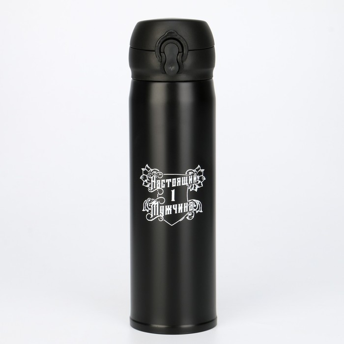 Термос, 420 мл, Топ Термос, 420 мл, Топ "Мастер К. Настоящий мужчина", сохраняет тепло 8 ч, 7х26 см