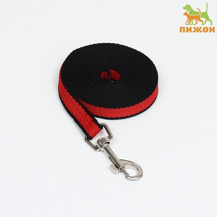 Поводок 3 м х 1,5 см, красно-чёрный Поводок 3 м х 1,5 см, красно-чёрный