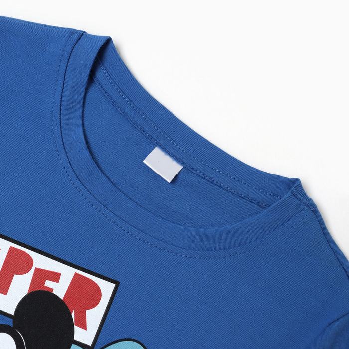 Футболка с длинным рукавом "Микки Маус и друзья", Disney, рост 122-128, синий