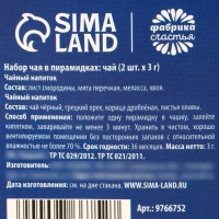 Подарочный набор новогодний &laquo;Тепло на двоих&raquo;: чай чёрный с грецким орехом и корицей, чай чёрный травяной