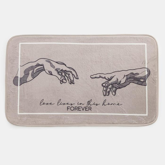 Коврик для ванной Этель Коврик для ванной Этель "Forever", 80х50 см, велюр