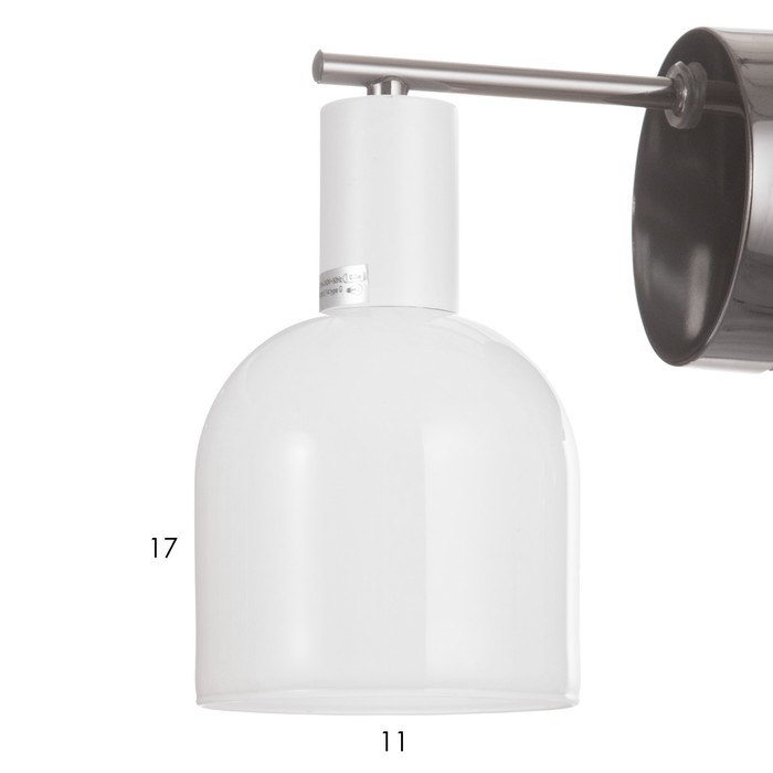 Бра Бра "Джой" 1х40Вт Е14 Черный, белый 16х11х19см